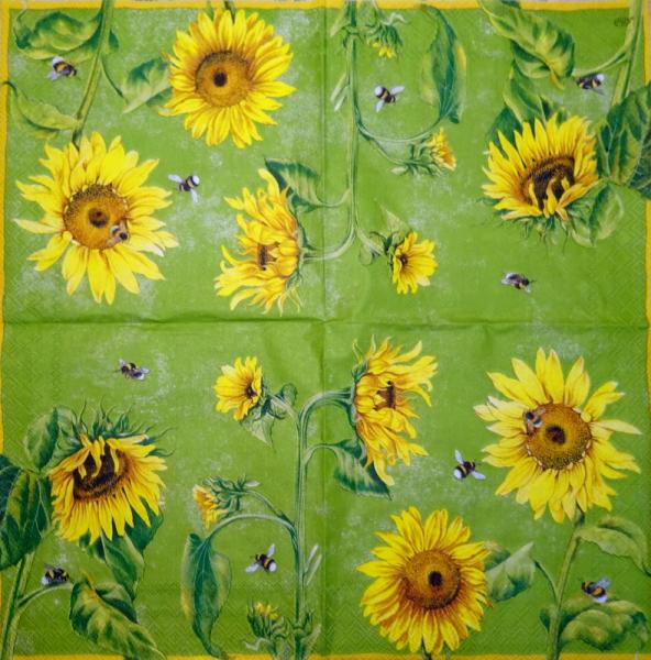 128 Sonnenblumen - 3-lagig - Ihr